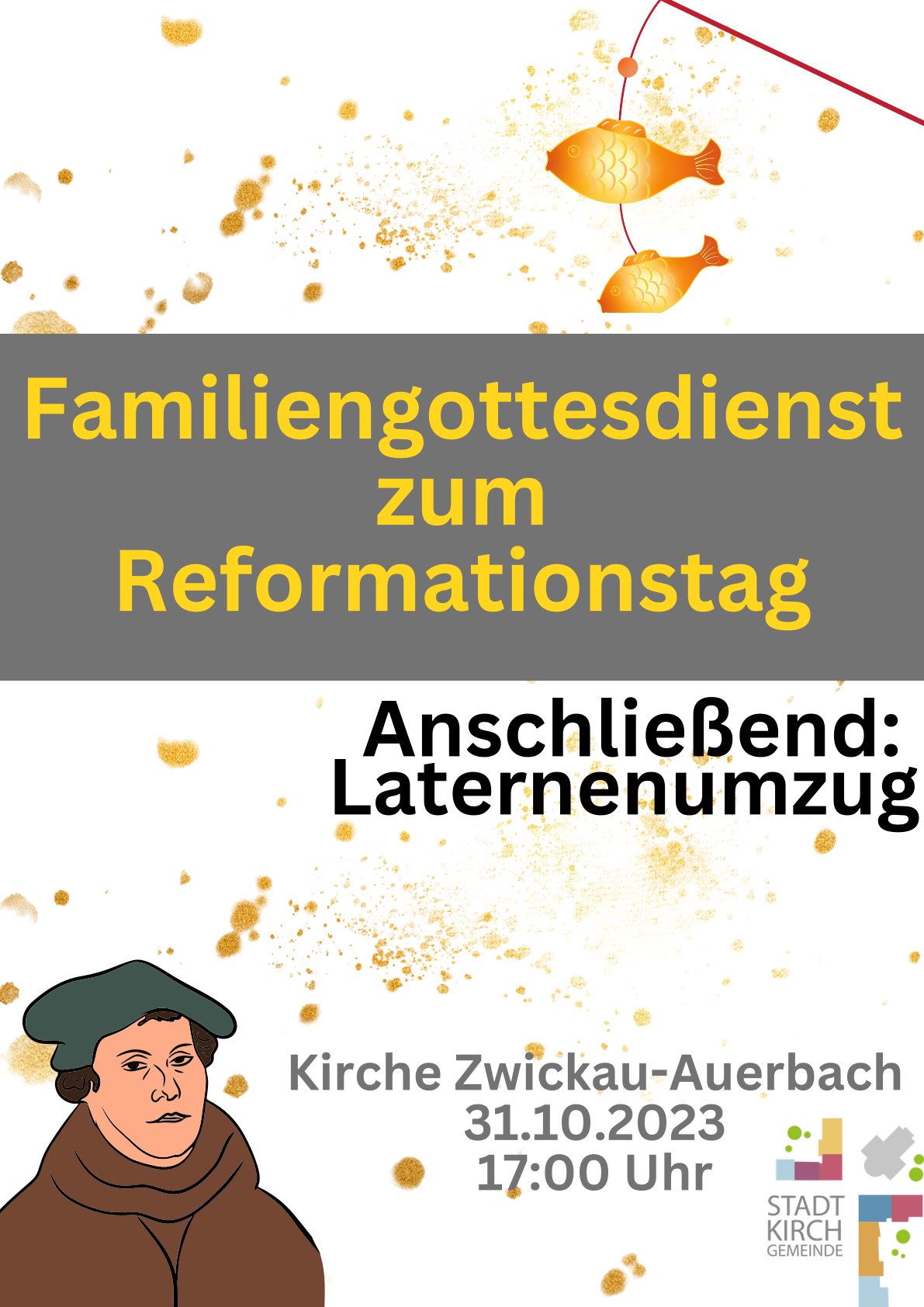 Plakat Familiengottesdienst zum Reformationstag